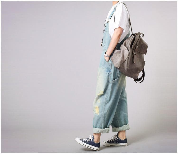 Casual Loose Denim Overalls dylinoshop