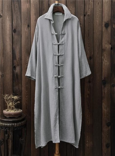 Chinese Style Cotton Linen Trench Coat  | Zen dylinoshop