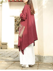 Chinese Style Draped Linen Shirt  | Zen dylinoshop