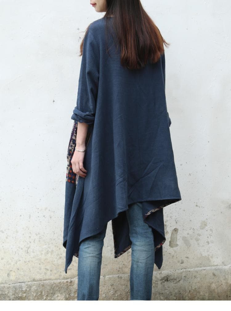 Chinese Style Draped Linen Shirt  | Zen dylinoshop