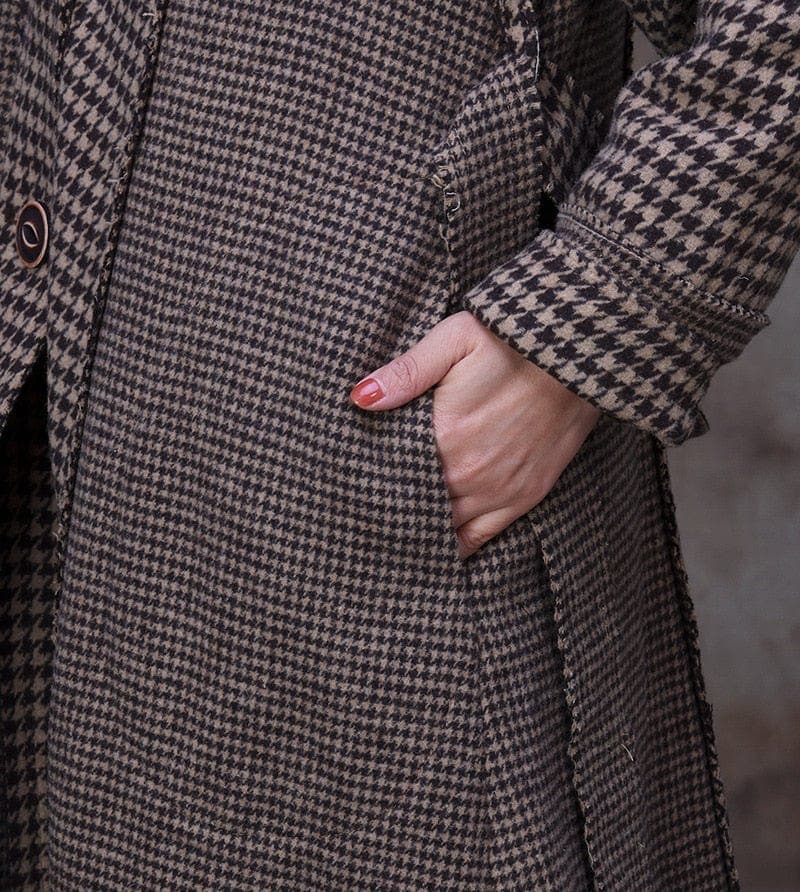 Asya Large Collar Plaid Trench Coat | Nirvana dylinoshop