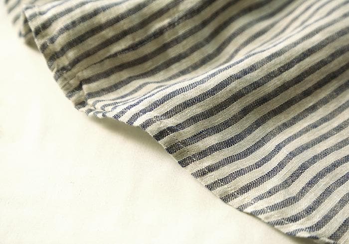 Cotton and Linen Casual Striped Blouse  | Zen dylinoshop