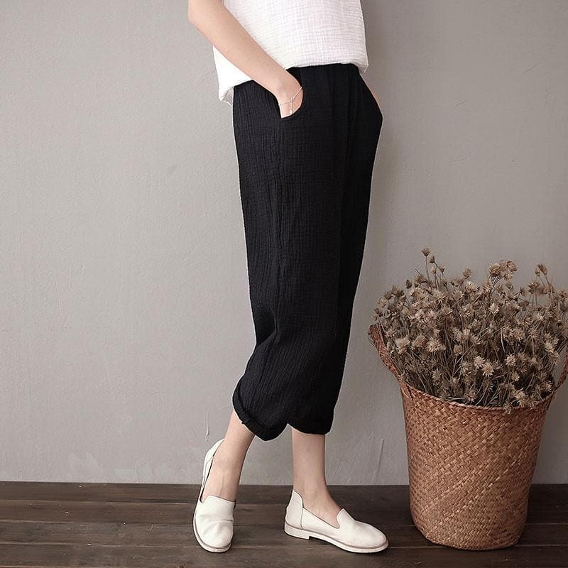 Cotton And Linen Pants | Zen dylinoshop