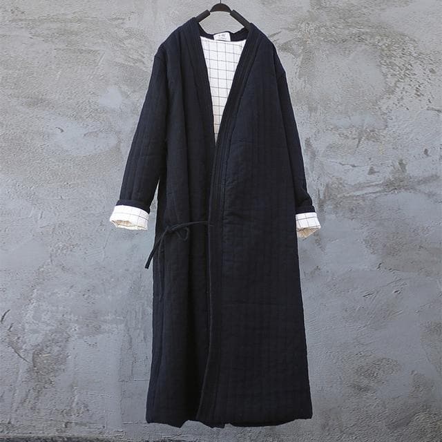 Cotton Linen Ankle Length Trench Coat dylinoshop