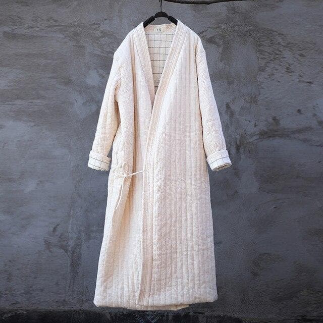 Cotton Linen Ankle Length Trench Coat dylinoshop