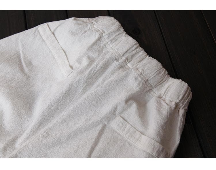 Cotton & Linen Pleated Pants | Zen dylinoshop