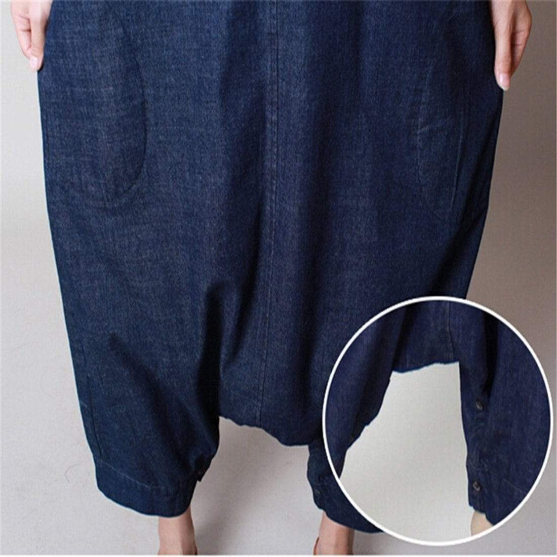 Loose 3/4 Length Denim Overall dylinoshop