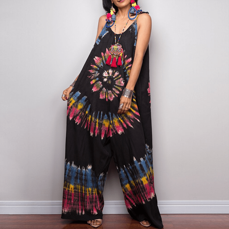 Tie-Dye Harem Overall Buddha Trends