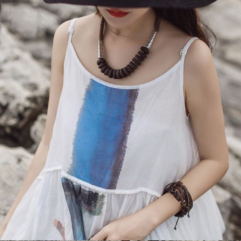 Abstract Art Sleeveless Flowy Sundress dylinoshop