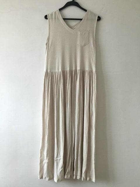 Empire Cotton and Linen Maxi Dress dylinoshop