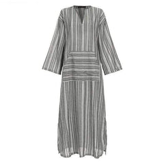 Striped Oversized Maxi Dress  | Zen Buddha Trends