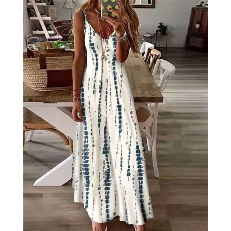 Boho Chic Tie-Dye Beach Dress dylinoshop