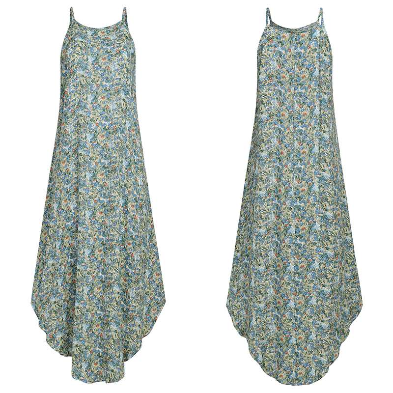 Boho Floral Print Plus Size Sundress dylinoshop