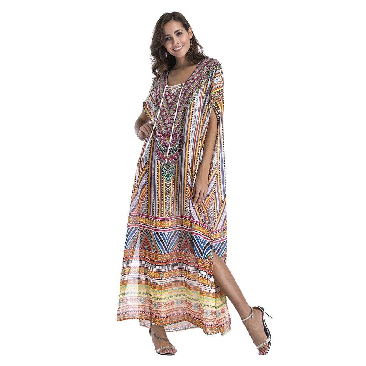 Chiffon Bohemian Beach Maxi Dress dylinoshop