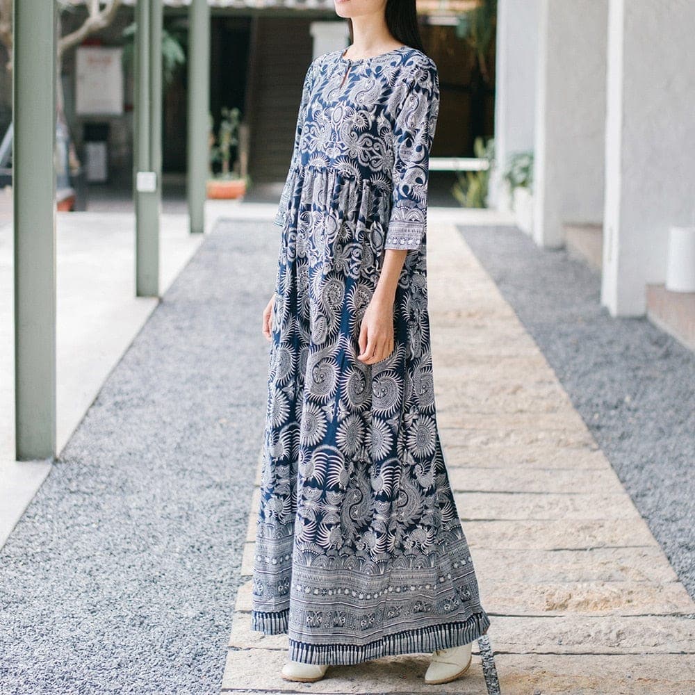 Chinese Legends Cotton Linen Dress dylinoshop