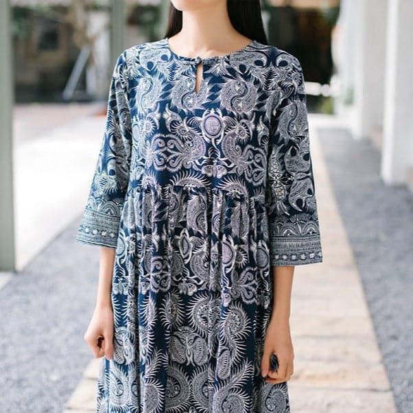 Chinese Legends Cotton Linen Dress dylinoshop