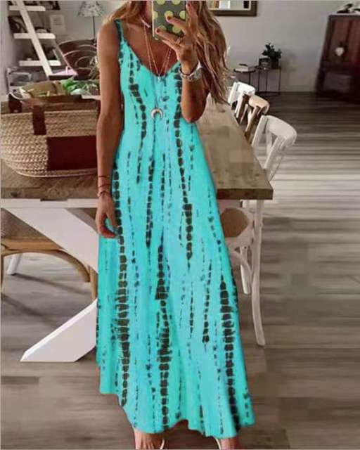 Boho Chic Tie-Dye Beach Dress dylinoshop