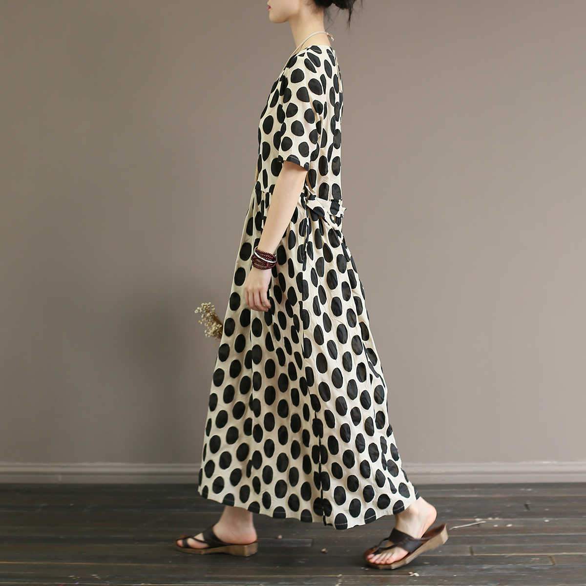 Empire Waist Polka Dot Midi Dress dylinoshop