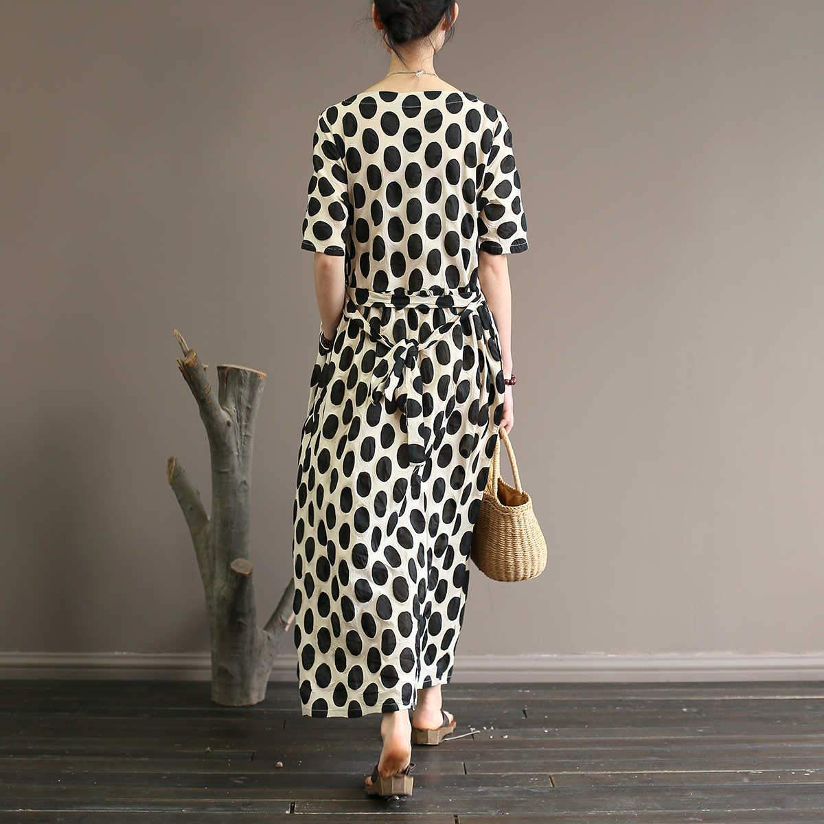 Empire Waist Polka Dot Midi Dress dylinoshop