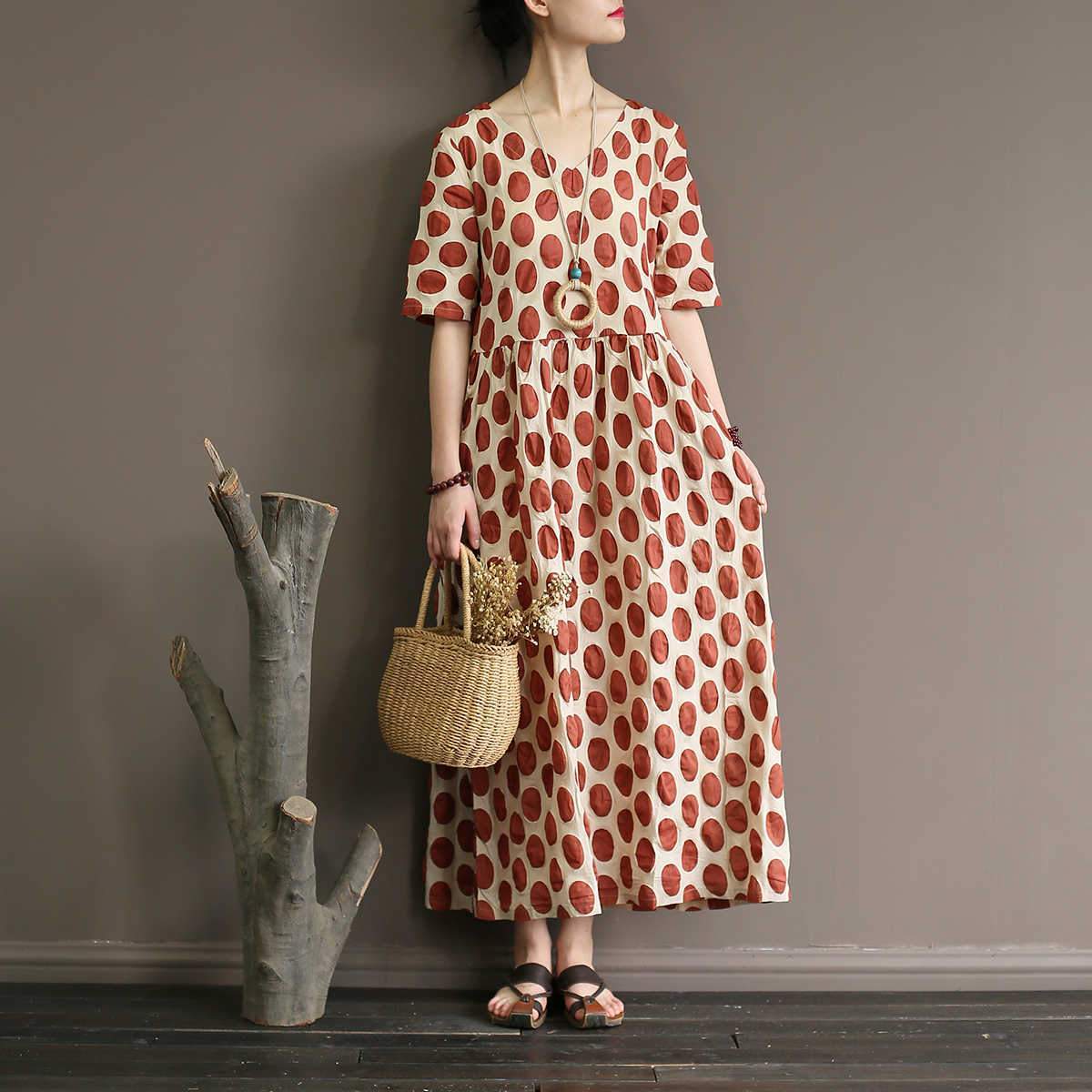 Empire Waist Polka Dot Midi Dress dylinoshop