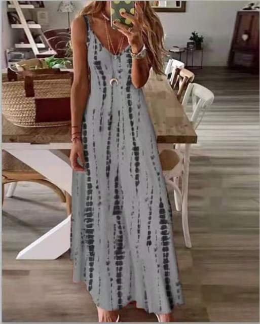 Boho Chic Tie-Dye Beach Dress dylinoshop