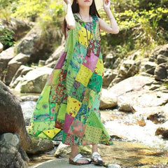 Sweet Dreams Patchwork Hippie Dress Buddha Trends