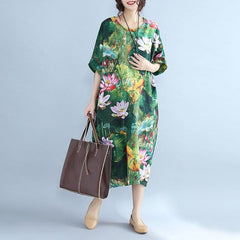 Sweet Emotion Loose Floral Midi Dress Buddha Trends