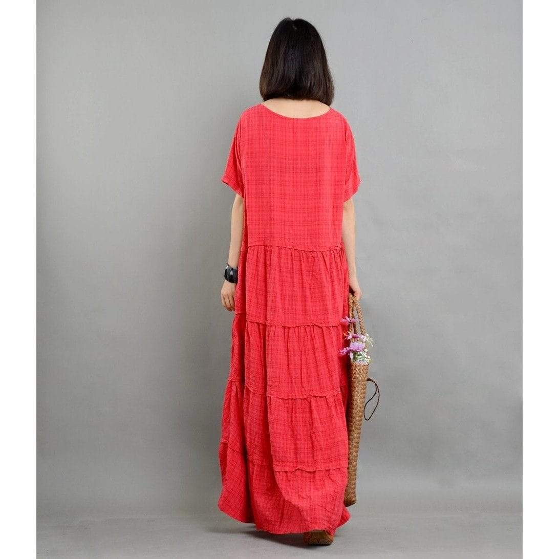 Loose Cotton and Linen Dress | Nirvana dylinoshop