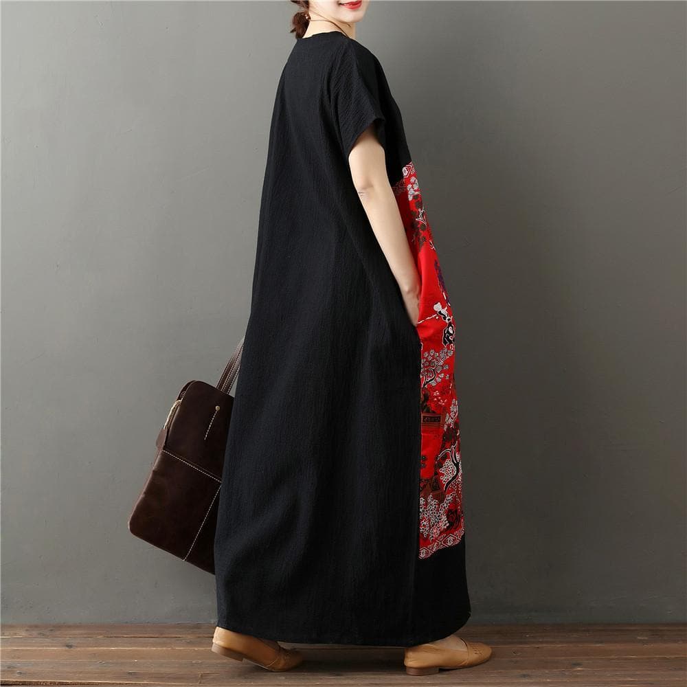 Chinese Art Maxi Dress dylinoshop