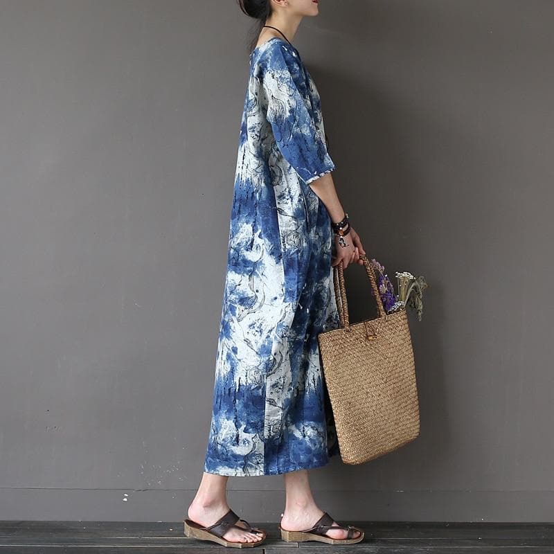 Tie Dye Ink Abstract Dress Buddha Trends