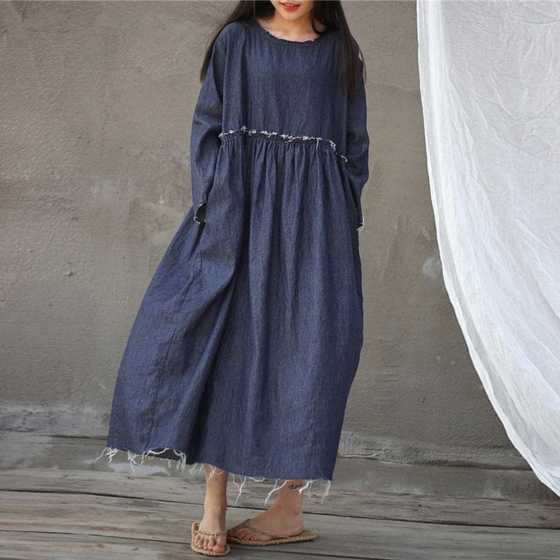 Casual Loose Denim Dress | Zen dylinoshop