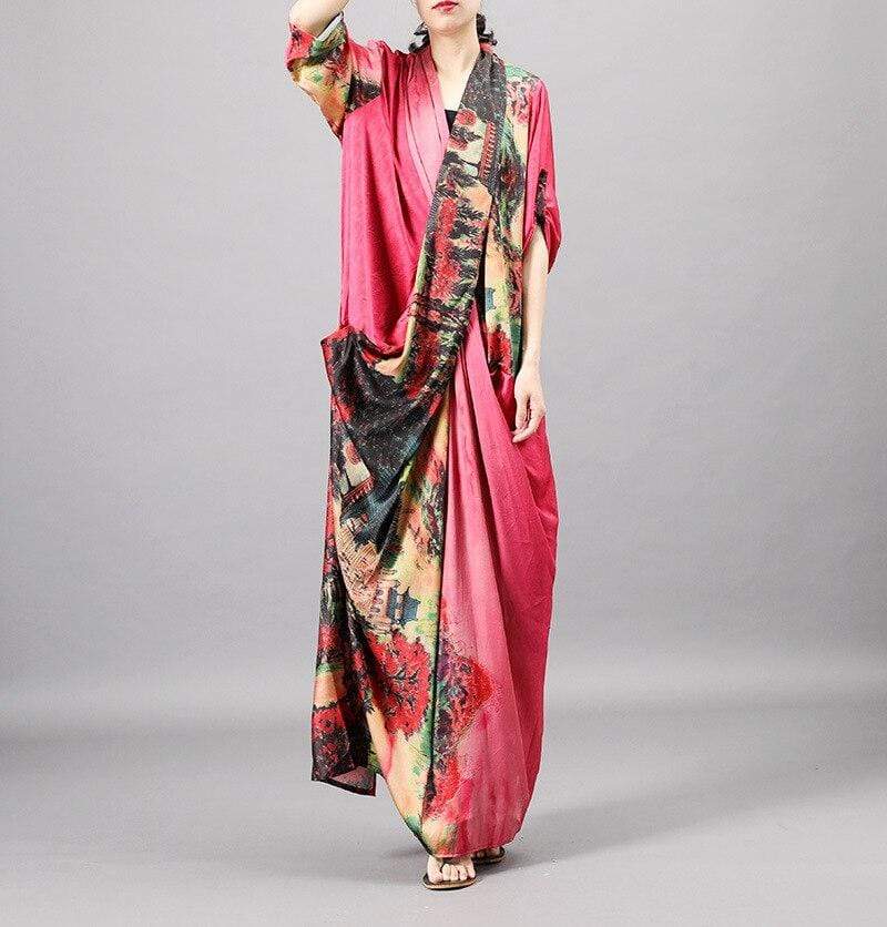 Asia Scenery Colourful Maxi Dress | Nirvana dylinoshop