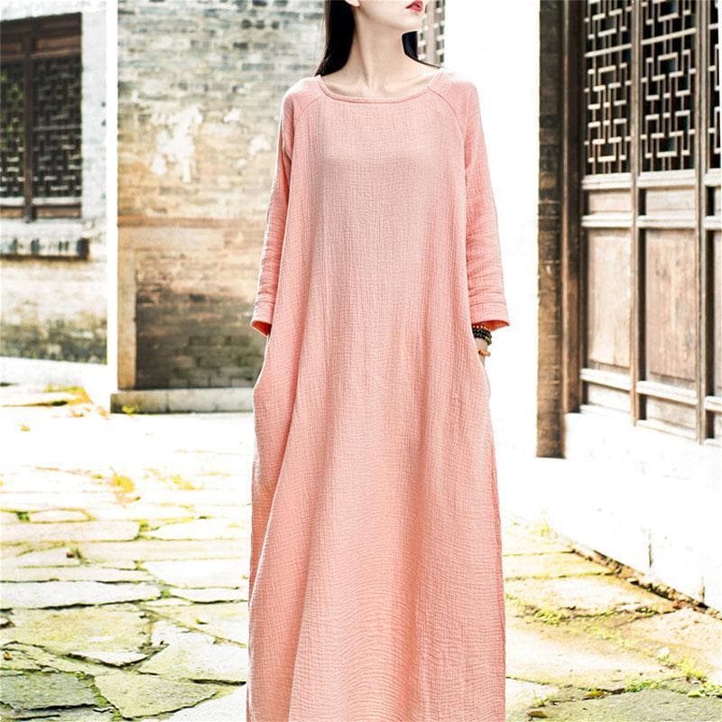 Casual Cotton Maxi Dress  | Zen dylinoshop