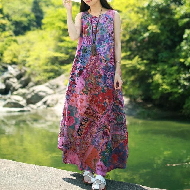 Sweet Dreams Patchwork Hippie Dress Buddha Trends