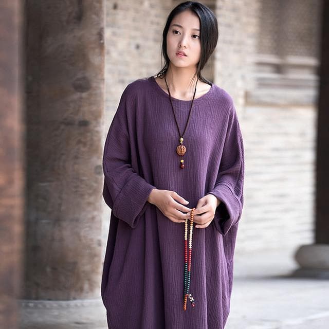 Casual Zen Oversized Cotton Dress  | Zen dylinoshop