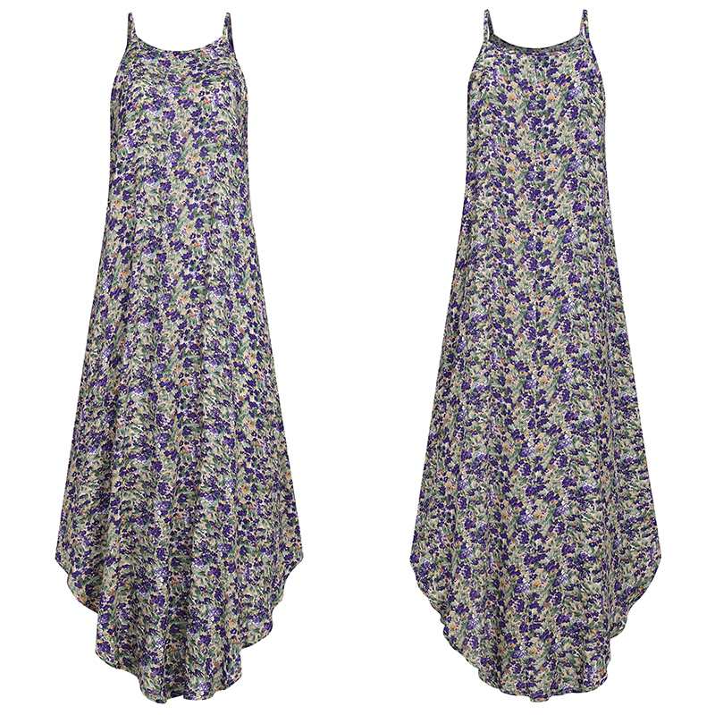 Boho Floral Print Plus Size Sundress dylinoshop