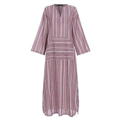 Striped Oversized Maxi Dress  | Zen Buddha Trends