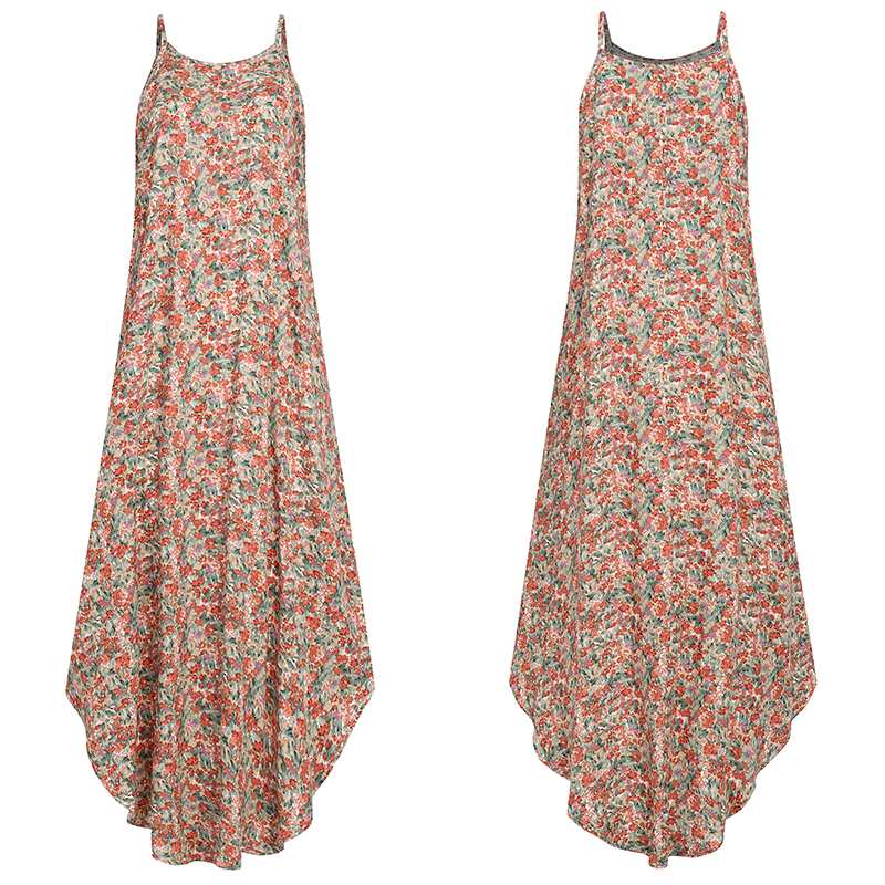 Boho Floral Print Plus Size Sundress dylinoshop