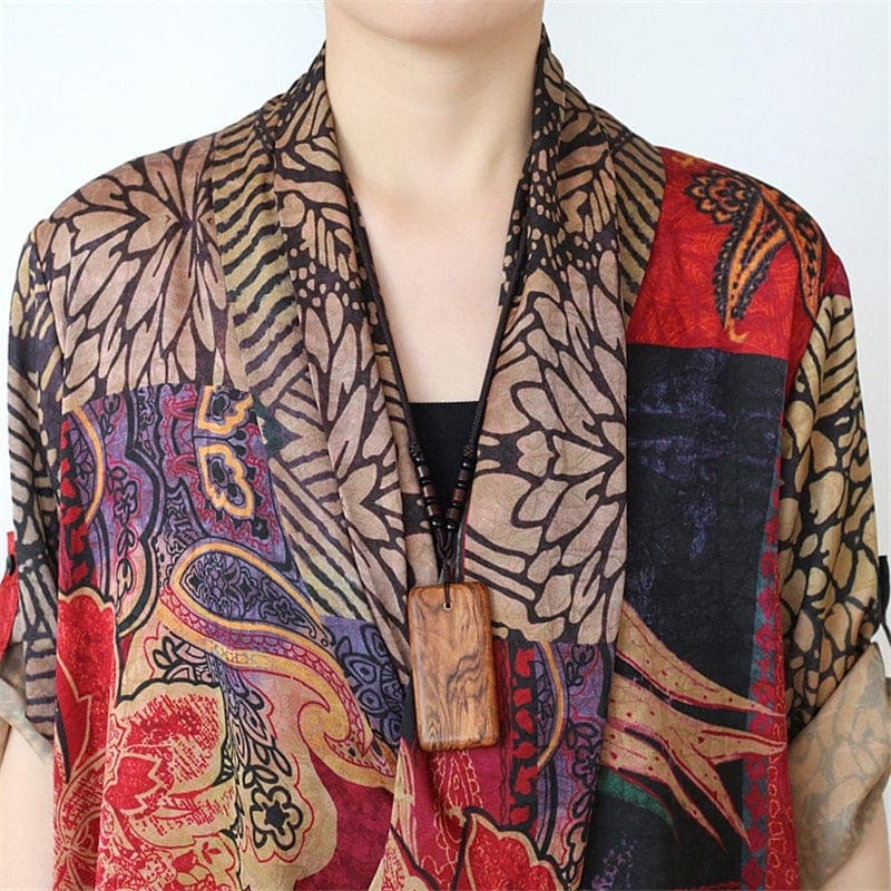 Silk Chinese Cross Tunic | Nirvana Buddha Trends