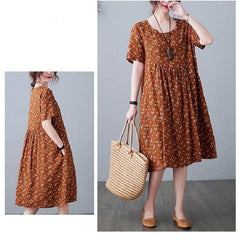 Sweet Modesty Floral Knee-Length Dress Buddha Trends