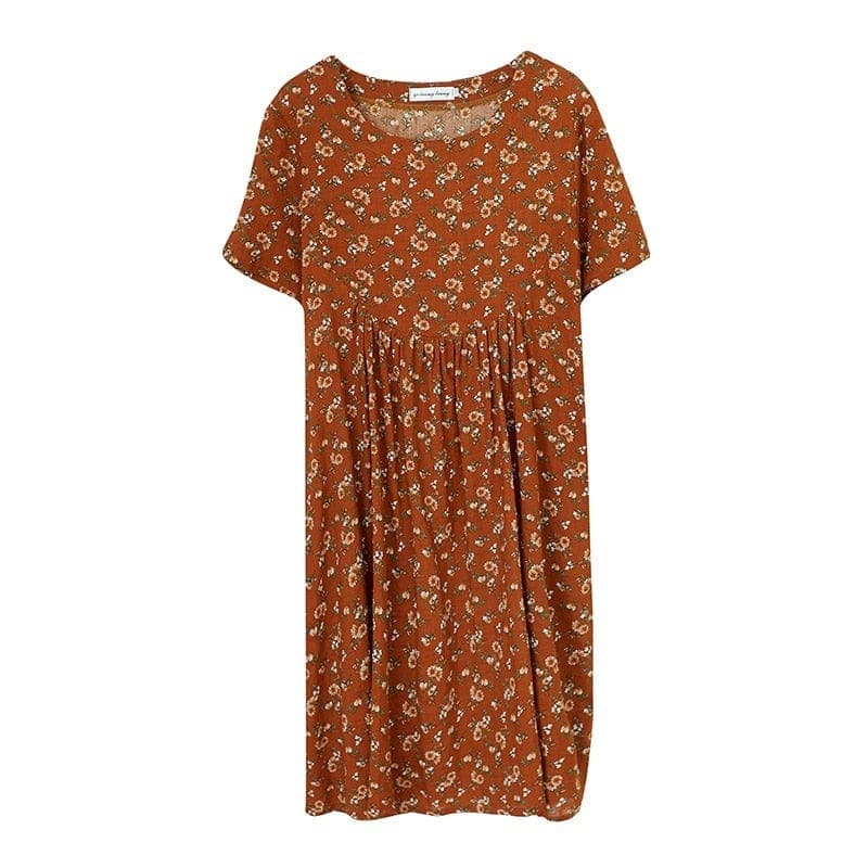 Sweet Modesty Floral Knee-Length Dress Buddha Trends