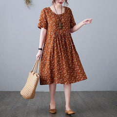 Sweet Modesty Floral Knee-Length Dress Buddha Trends