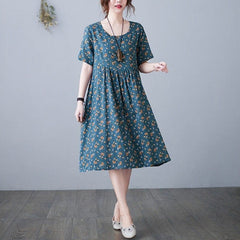 Sweet Modesty Floral Knee-Length Dress Buddha Trends