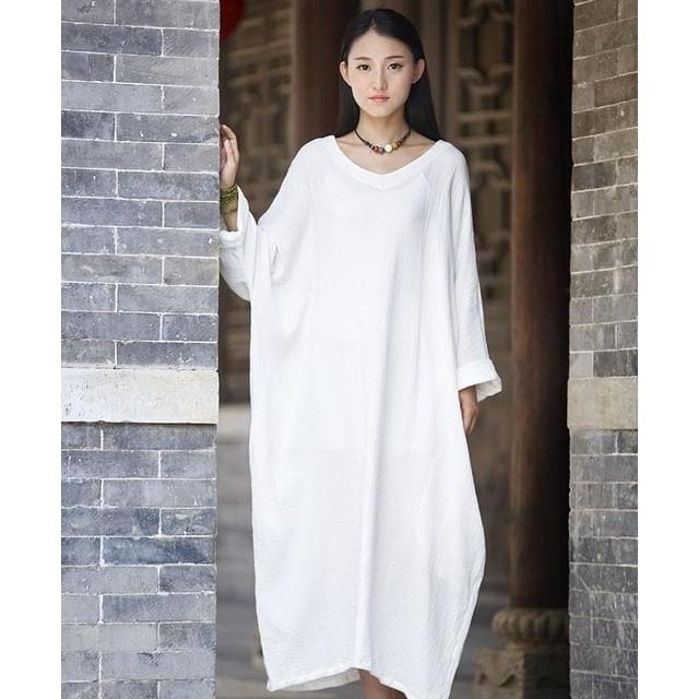 Casual Zen Oversized Cotton Dress  | Zen dylinoshop