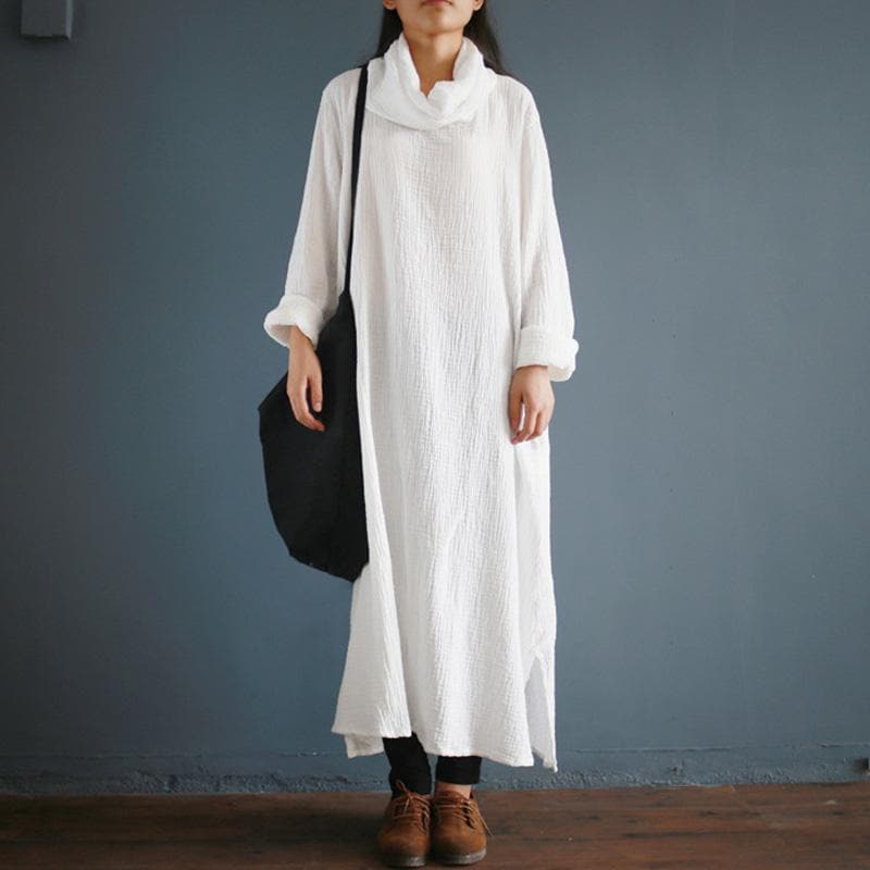 Turtleneck Cotton Dress Buddha Trends