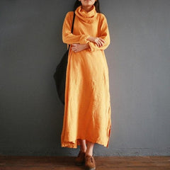 Turtleneck Cotton Dress Buddha Trends