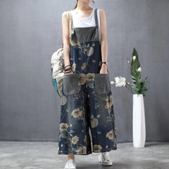 Wide Leg Loose Floral Overall Buddha Trends