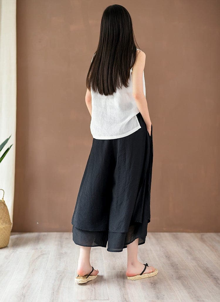 Flowy 3/4 Length Palazzo Pants | Zen dylinoshop