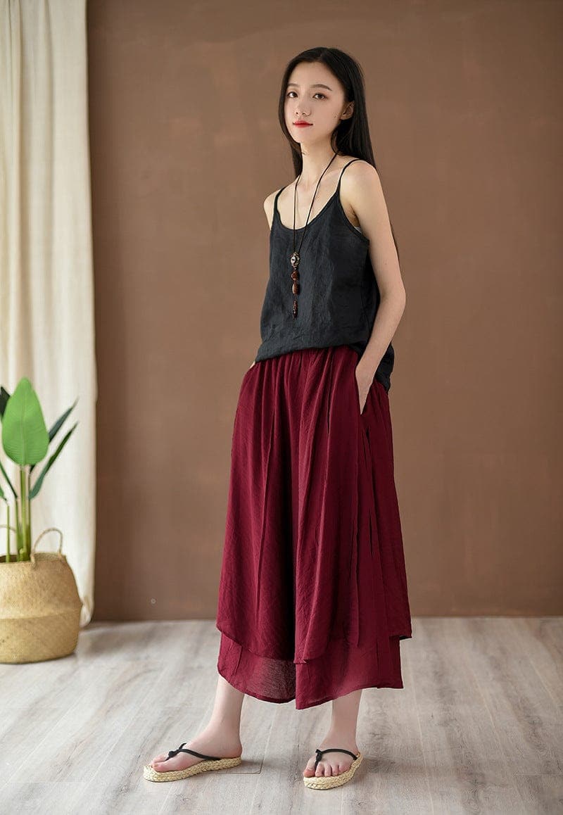 Flowy 3/4 Length Palazzo Pants | Zen dylinoshop