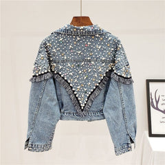 Vintage Studded Denim Jacket Buddha Trends